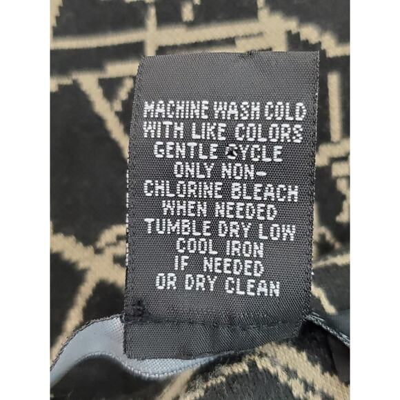 GRACE Women's Black & Tan Patterned Straight Skirt Sz 6 - Picture 6 of 6